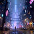 do cyberpunk sci fi futuristic city