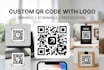 create custom qr code with logo, branded and scannable qr code design