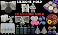 make silicone plastic mold fishing lure for casting baking resin and 3d printing