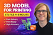model 3d objects for 3d printing with stl file in 8 hours