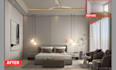 create realistic bedroom interior design