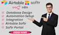setup airtable, airtable database, automation, softr webapp, n8n automation
