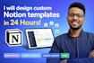 build custom notion dashboard, project management system