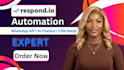 respond io ai agent whatsaap API CRM automation chatbot workflow respond io