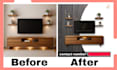 professionally edit furniture product photos add backgrounds