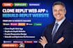 clone replit web app duplicate replit resposive design rebuild replit website
