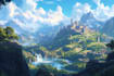 design amazing fantasy landscape