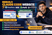 rebuild claude code website to wordpress wix shopify or squarespace clean export
