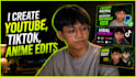 making anime edits for tiktok, instagram and youtube