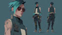 design anime character , cyberpunk character