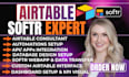 setup airtable database crm airtable make com automation softr airtable expert