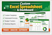 create a custom excel spreadsheet template, dashboard tracker