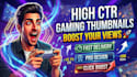design eye catching gaming youtube thumbnail for high CTR