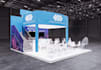 modern exhibition booth design with 3d visualization