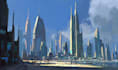 create a stunning cyberpunk city digital illustration
