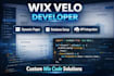 build custom wix velo dynamic website, database and API integration