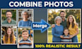 merge photos into one natural realistic picture