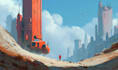 draw a generate cyberpunk city concept art
