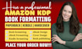 do manuscript formatting and editing KDP paperback formatting book layout design
