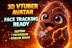 create a burnt peanut vtuber avatar for streaming