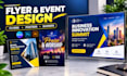 design flyers, posters and event banners in canva