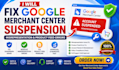 fix google merchant center suspension misrepresentation  product feed errors