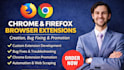 create and fix chrome firefox browser extension, chrome extension promotion