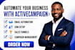 setup activecampaign automations and build activecampaign landing page