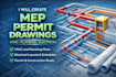 design mep hvac plumbing electrical permit drawings