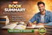 write professional book summary, synopsis, book description and book blurb