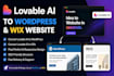 build wordpress or wix website from lovable ai