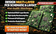 design multi layer pcb schematic layout with kicad, easyeda, altium designer