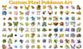 design retro pokemon, fakemon battle sprites and evolutions