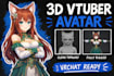 create custom vrchat furry avatar 3d vtuber model vrchat avatar rigging