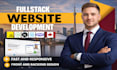 do custom website development as full stack developer app saas backend frontend