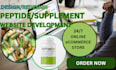 build peptide website supplement website nutraceutical website