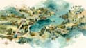 do custom watercolor wedding map
