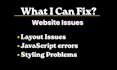 fix html css javascript bugs and website issues fast