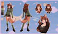 draw a professional furry anthro character reference sheet