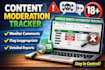 create a content moderation tracker in google sheets