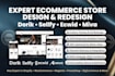 design dorik sellfy ecwid miva ecommerce store setup business website redesign