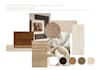 create a professional interior moodboard and shopping list