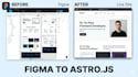 convert the figma design to pixel perfect astro js website with tailwind CSS