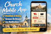 develop a church mobile app with donations sermons and push notifications