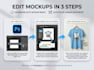 create custom PSD smart object mockups for mydesigns