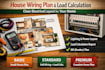 design house wiring plan with load calculation and clear electrical layout