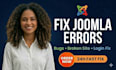 fix joomla website errors, bugs, and issues fast