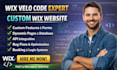 develop wix website using wix velo, wix code and custom database
