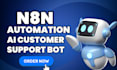 design n8n automation and ai customer support bot