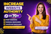 increase ahrefs, domain rating dr, dr 70 using high authority SEO backlinks